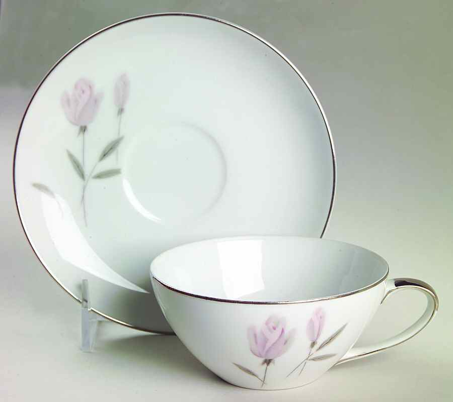 Bridal Rose Flat Cup & Saucer Set by Mikasa-1