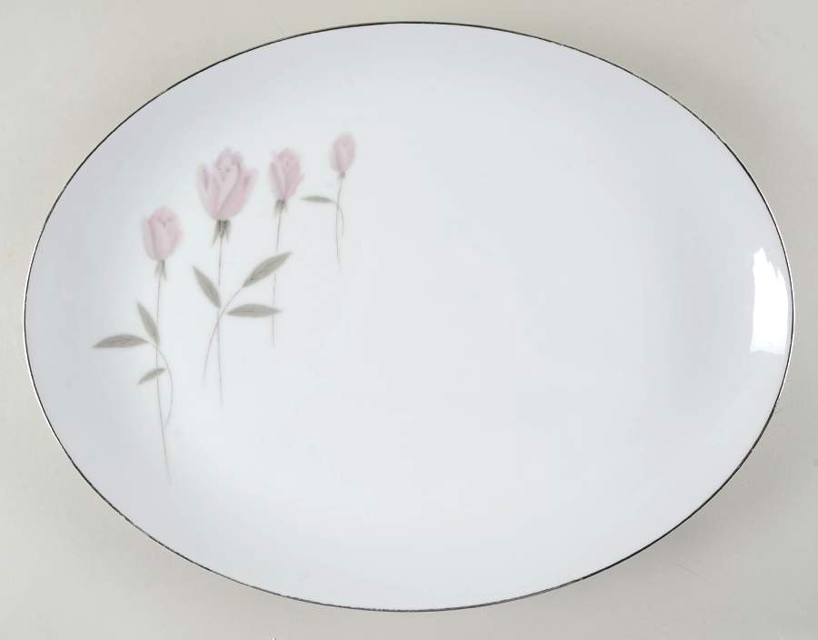 Bridal Rose 16" Oval Serving Platter by Mikasa-1