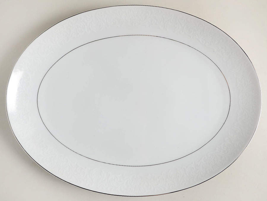 Bridal Veil 16" Oval Serving Platter by Mikasa-1