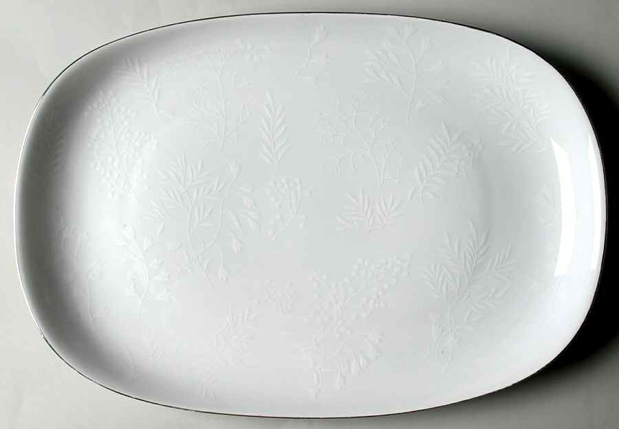 Bridal Veil 15" Oval Serving Platter by Mikasa-1