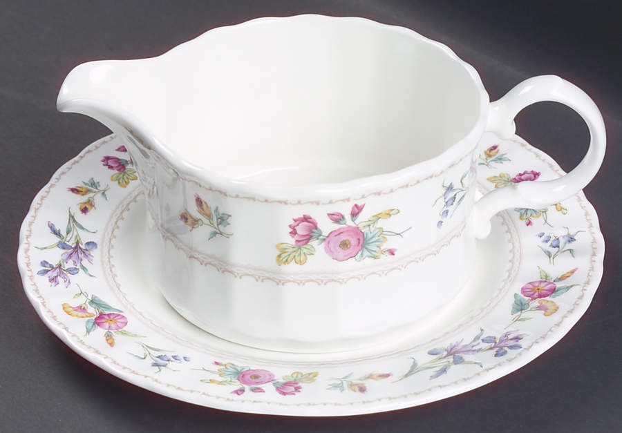 Brywood Round Gravy Boat & Underplate (Salad Plate) by Mikasa-1