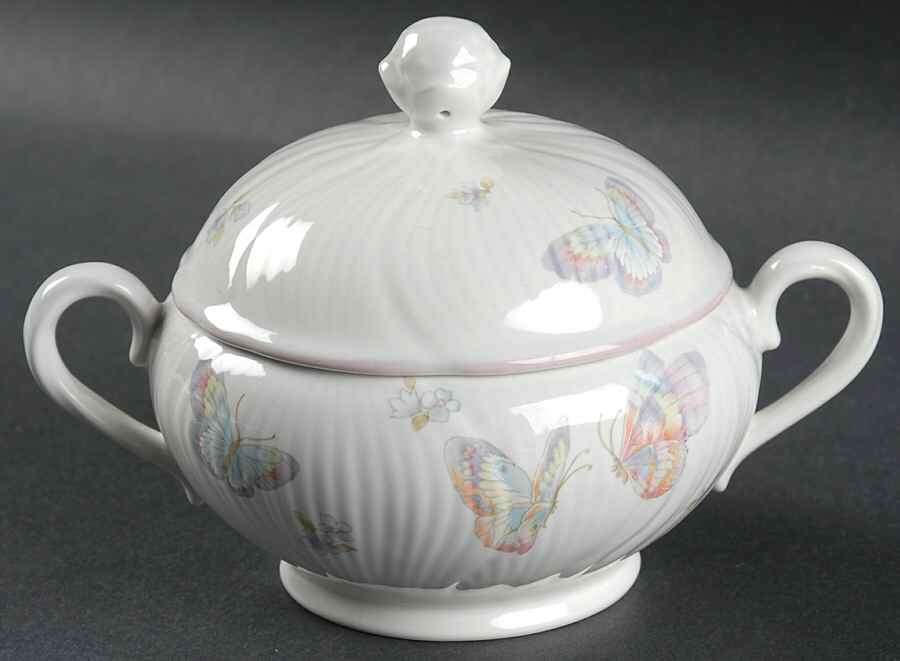 Butterfly Kiss Sugar Bowl & Lid by Mikasa-1