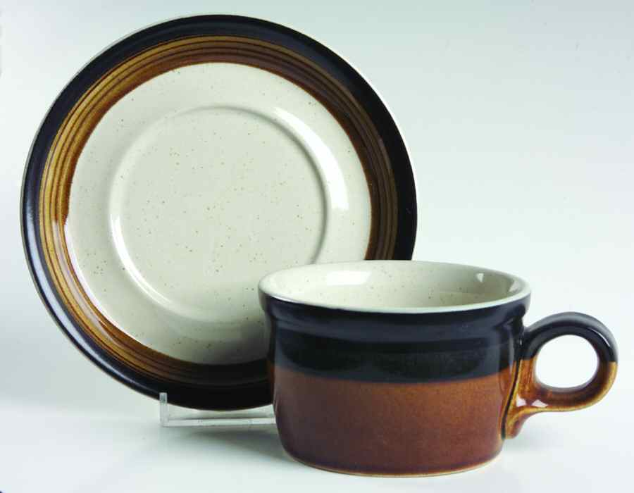 Butterscotch Flat Cup & Saucer Set by Mikasa-1