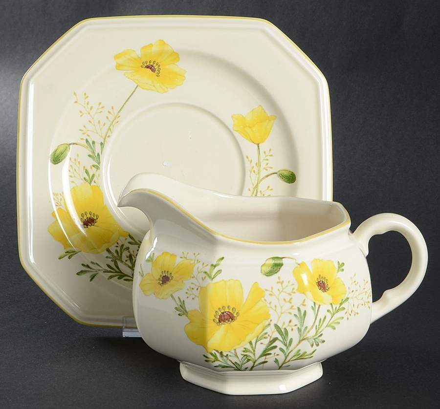 Buttercup Gravy Boat & Underplate by Mikasa-1
