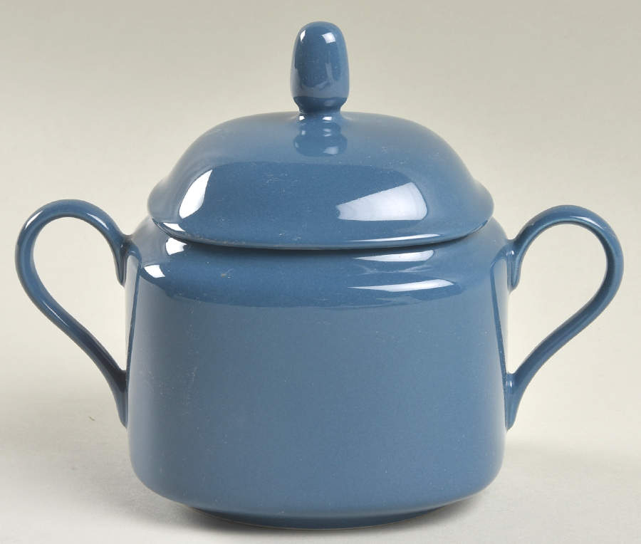 Caribbean Blue Sugar Bowl & Lid by Mikasa-1