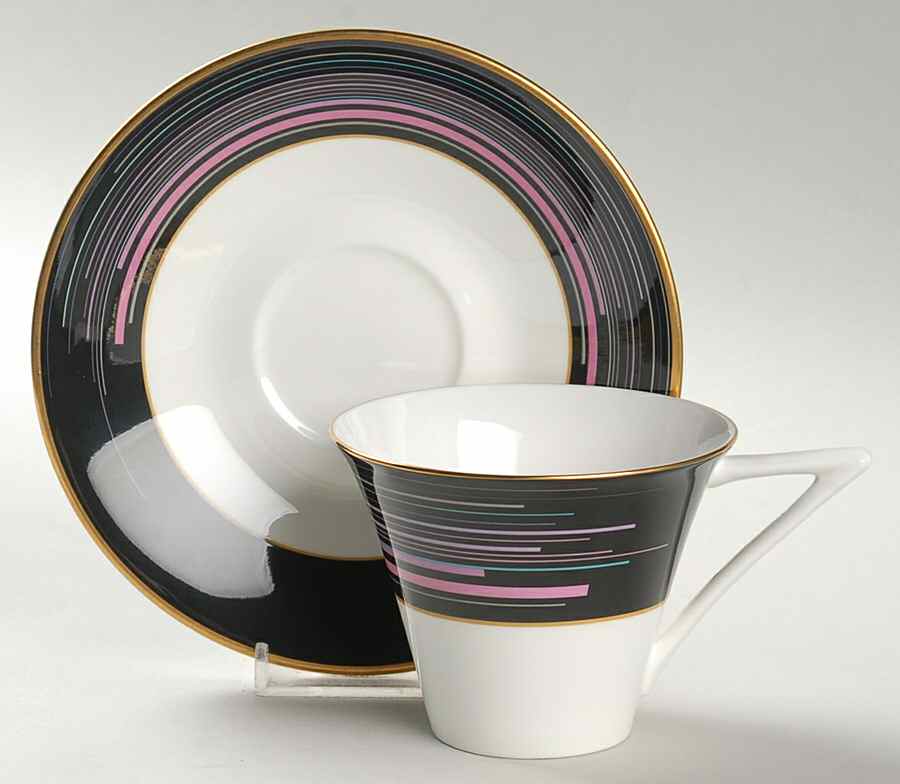 Cadence Flat Cup & Saucer Set by Mikasa-1