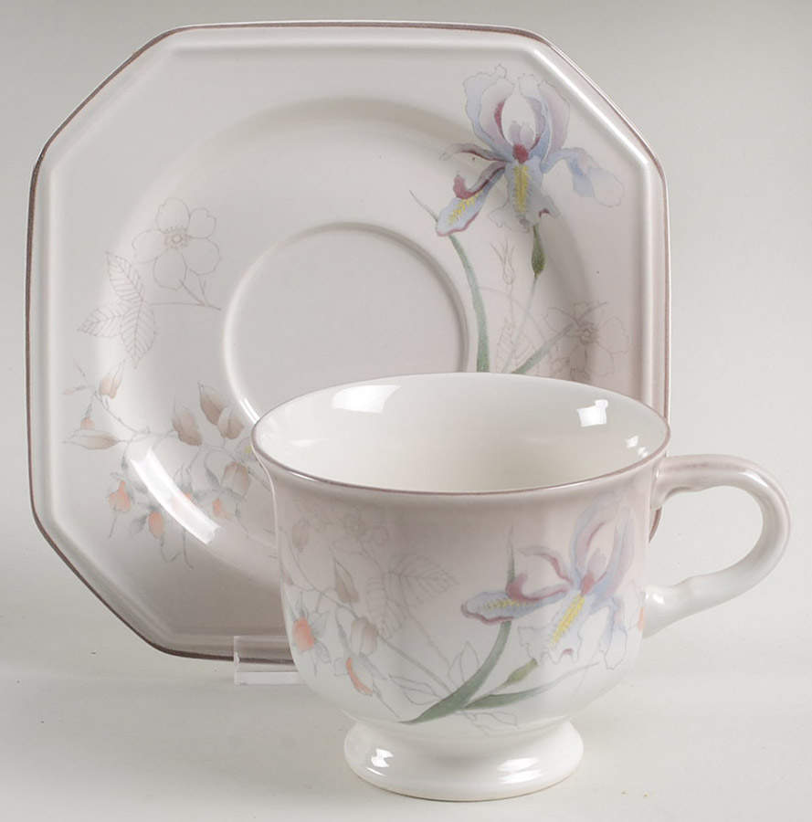 Casa Grande Footed Cup & Saucer Set by Mikasa-1