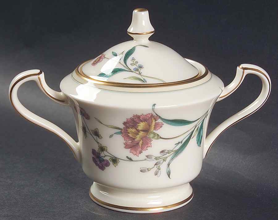 Carnation Garden Sugar Bowl & Lid by Mikasa-1