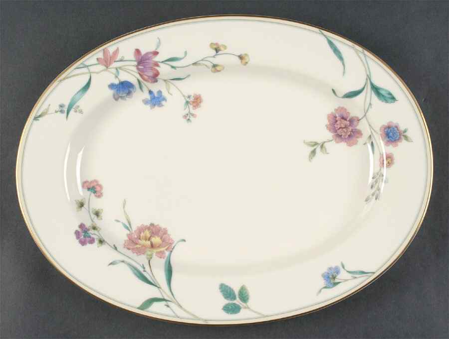 Carnation Garden 14" Oval Serving Platter by Mikasa-1