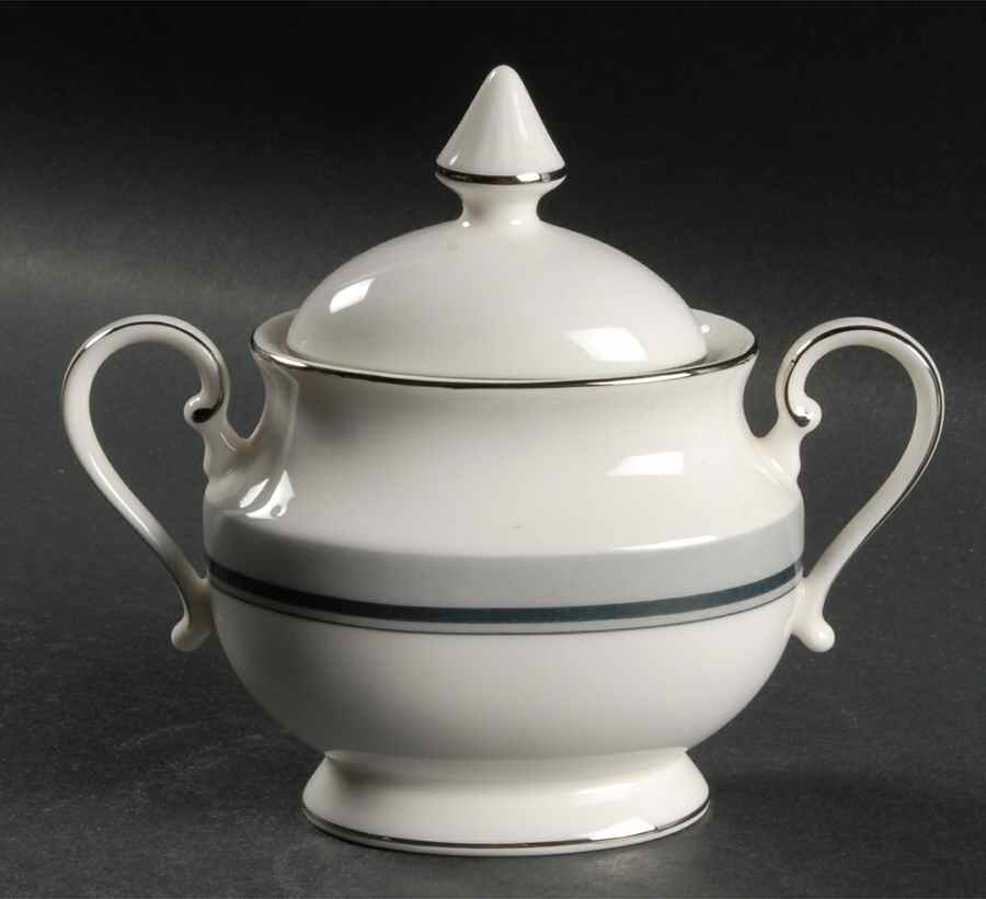 Cameron Gray Sugar Bowl & Lid by Mikasa-1