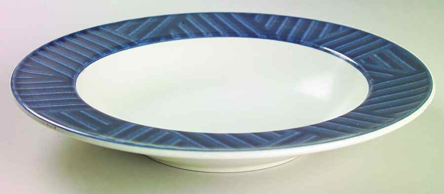 Calypso Blue Large Rim Soup Bowl by Mikasa-1