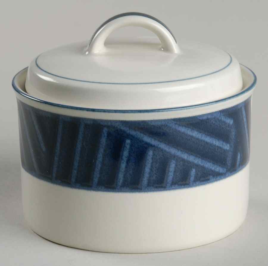Calypso Blue Sugar Bowl & Lid by Mikasa-1
