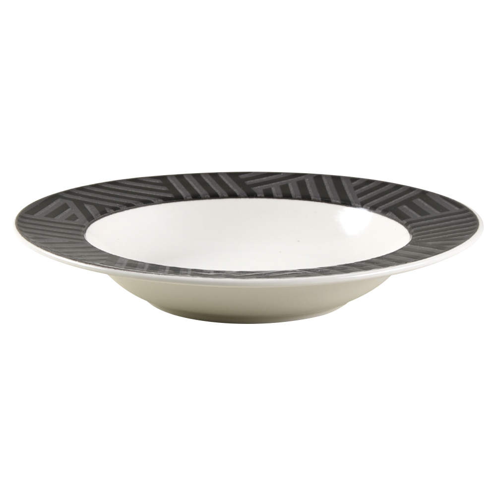 Calypso Black Large Rim Soup Bowl by Mikasa-1
