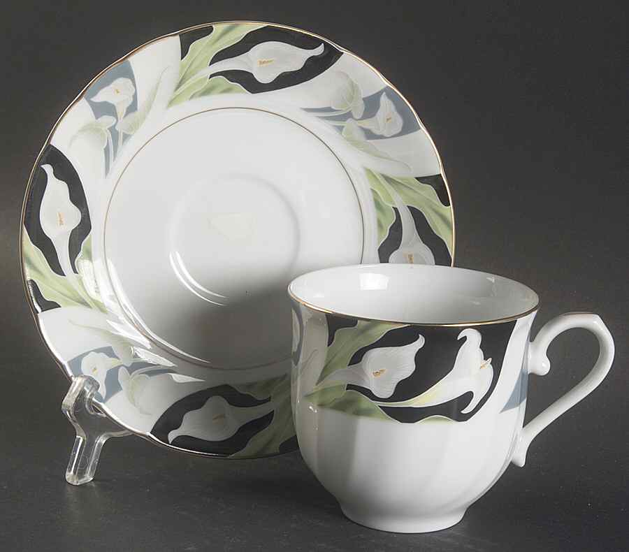 Calla Lily Flat Cup & Saucer Set by Mikasa-1