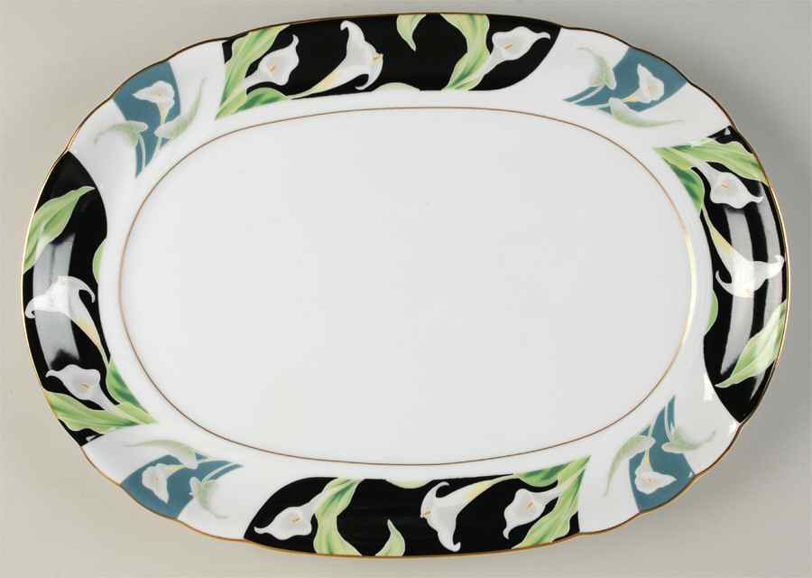 Calla Lily 14" Oval Serving Platter by Mikasa-1