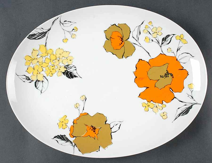 Calypso 14" Oval Serving Platter by Mikasa-1
