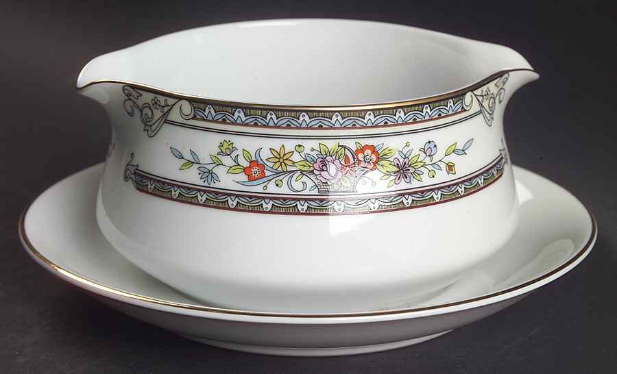 Cambridge Round Gravy Boat/Attached Underplate by Mikasa-1