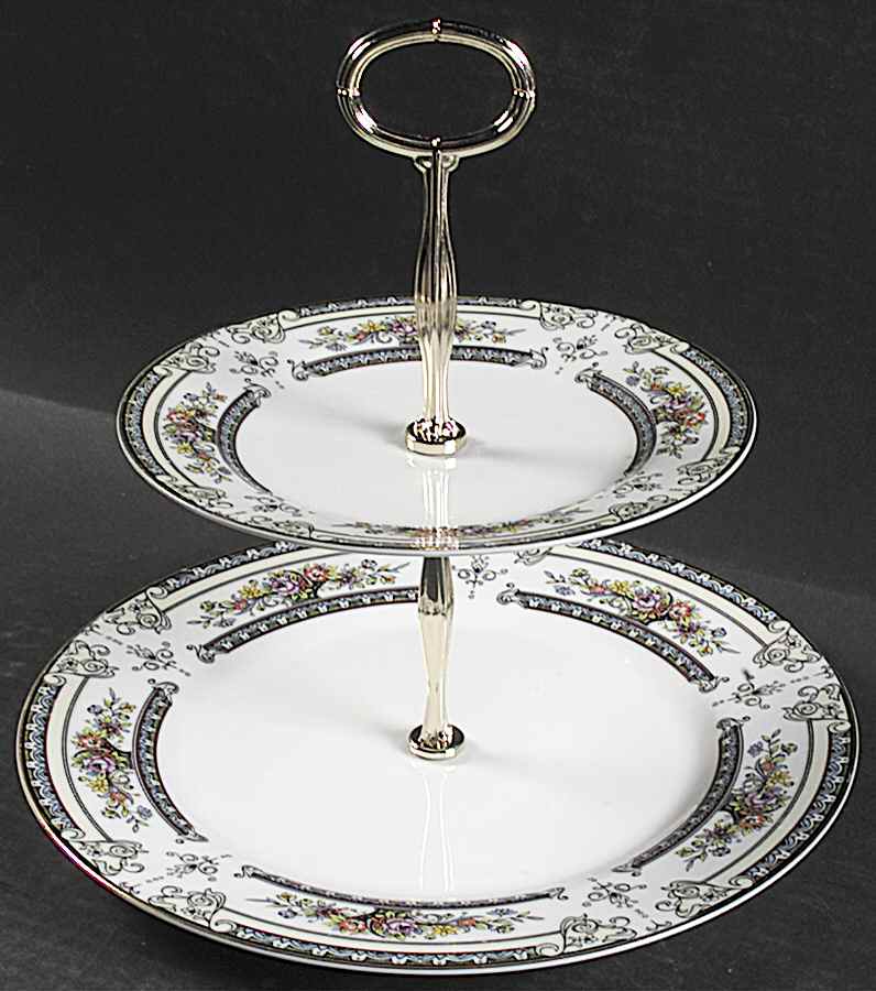 Cambridge 6 5/8"-10"  2 Tiered Serving Tray (Dp, Sp) HC by Mikasa-1