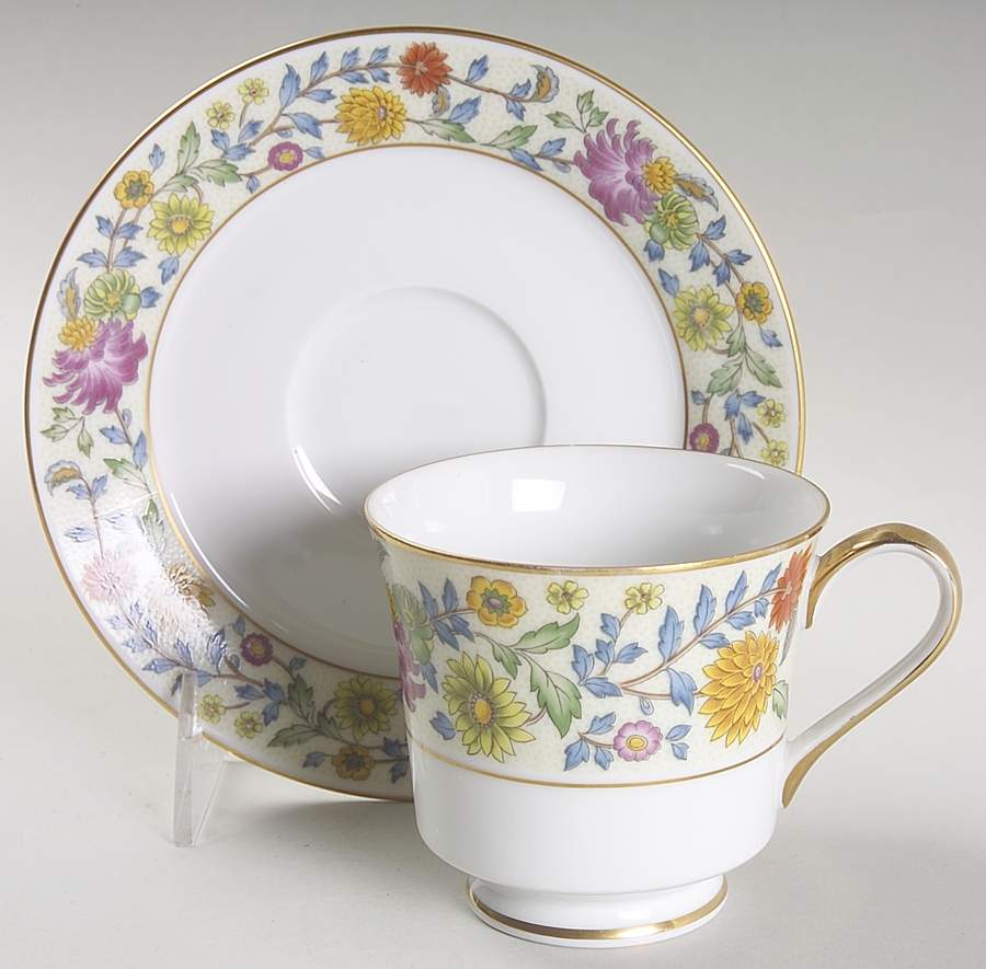 Camelot Footed Cup & Saucer Set by Mikasa-1