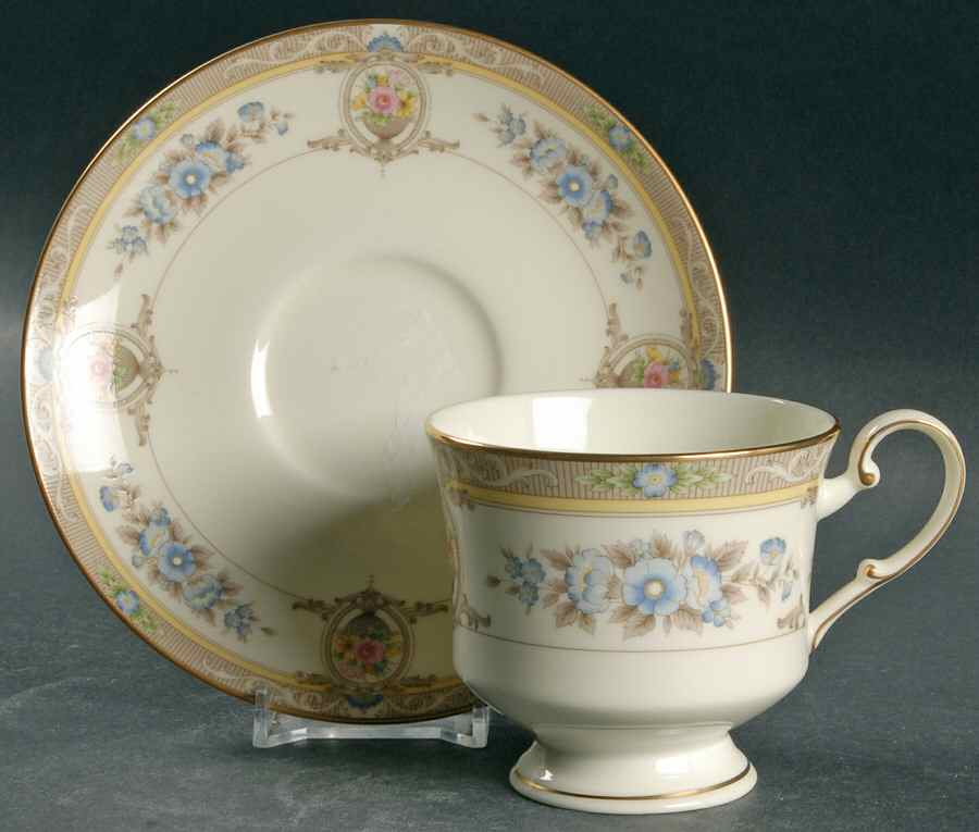 Cameo Footed Cup & Saucer Set by Mikasa-1