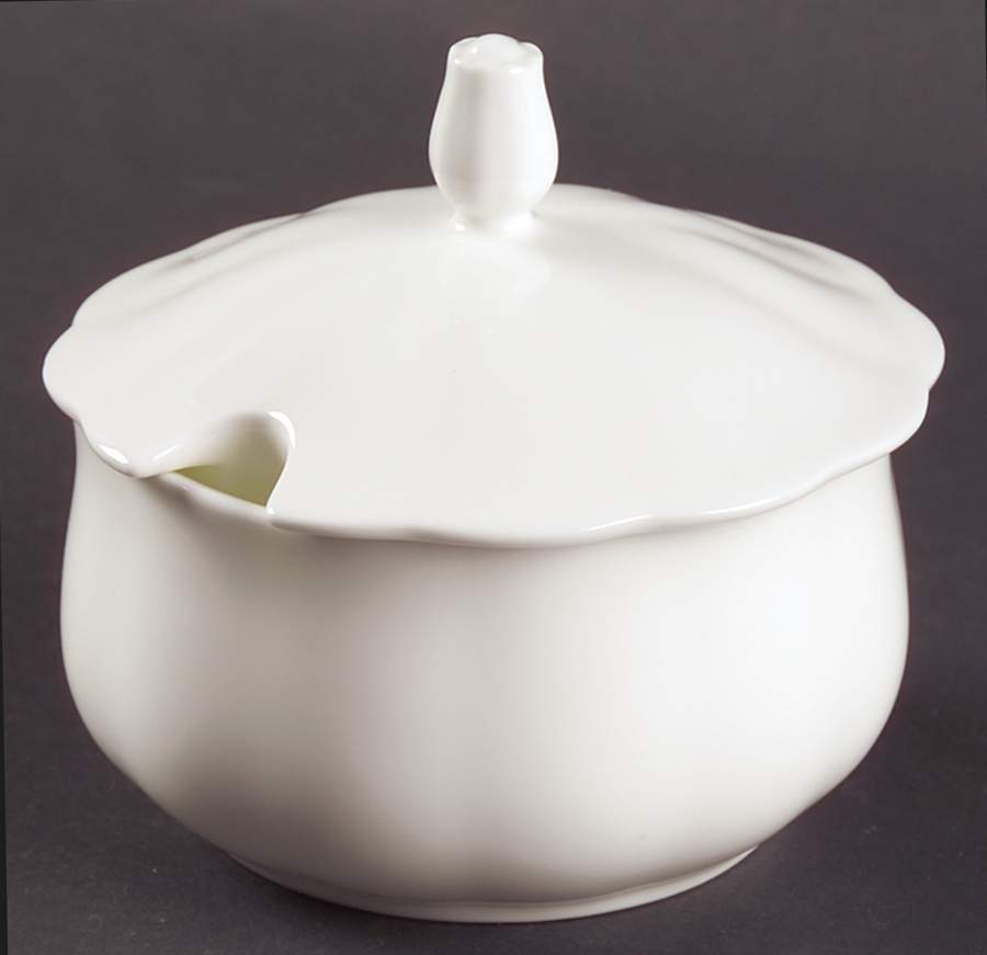 Cameo White Mini Sugar Bowl & Lid by Mikasa-1
