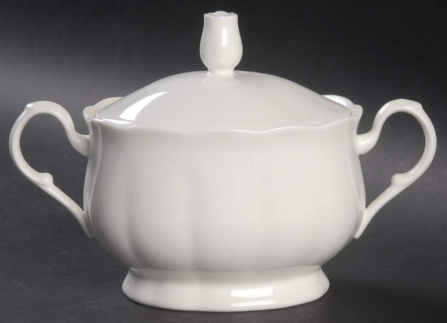 Cameo White Sugar Bowl & Lid by Mikasa-1