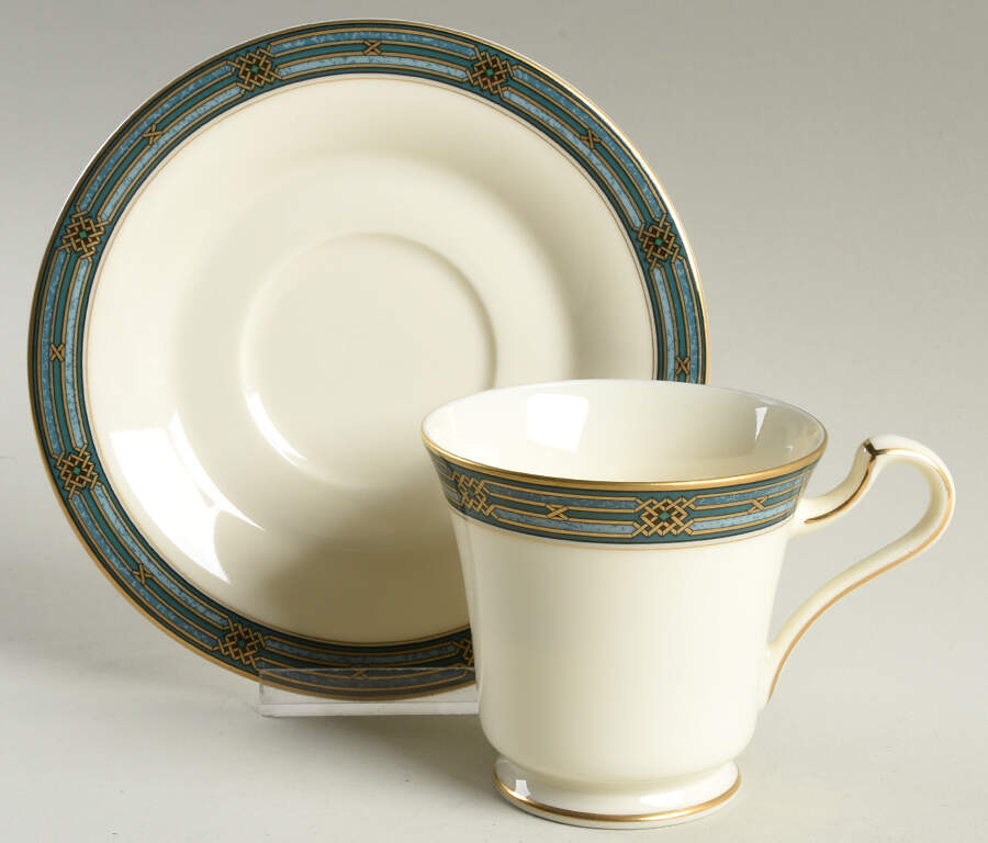 Canterbury Footed Cup & Saucer Set by Mikasa-1