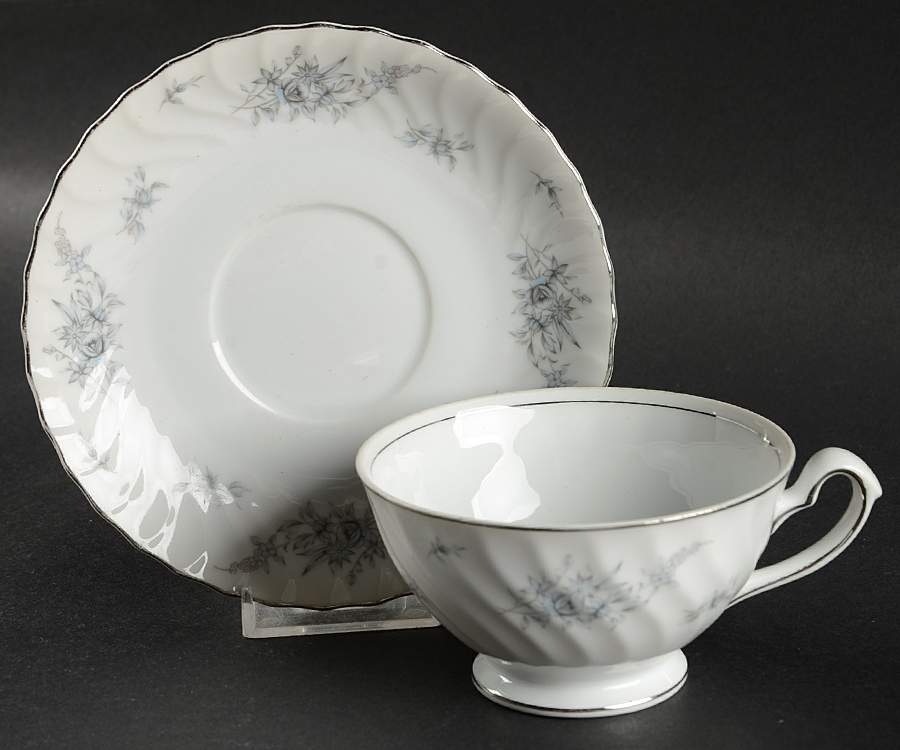 Candlelight Footed Cup & Saucer Set by Mikasa-1