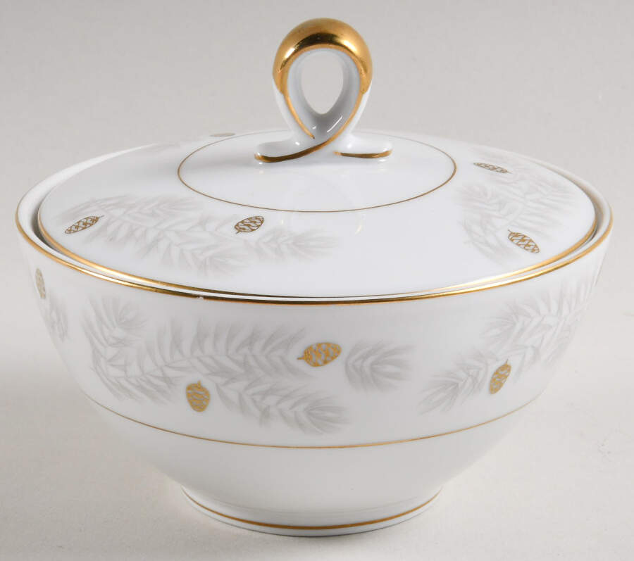 Catalina Pine Sugar Bowl & Lid by Mikasa-1