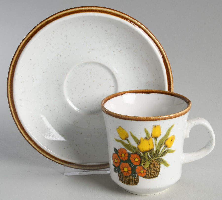 Cache Pots Flat Cup & Saucer Set by Mikasa-1