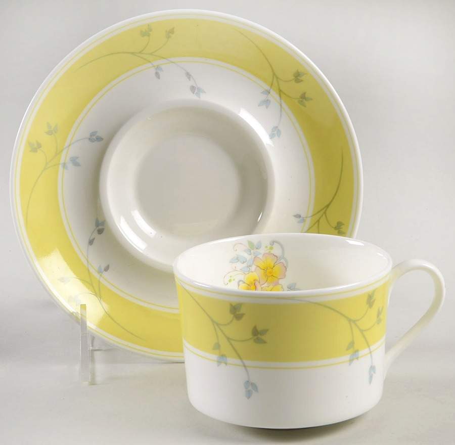 Caress Flat Cup & Saucer Set by Mikasa-1