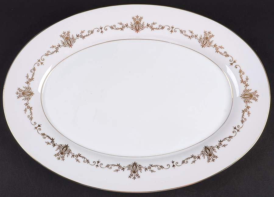 Carlton (5774) 14" Oval Serving Platter by Mikasa-1