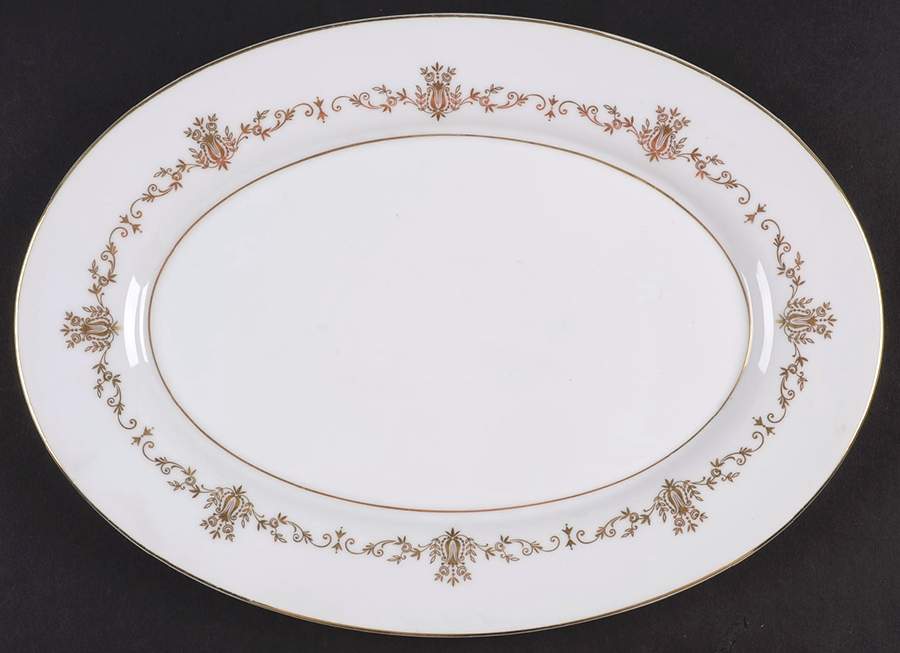 Carlton (5774) 12" Oval Serving Platter by Mikasa-1