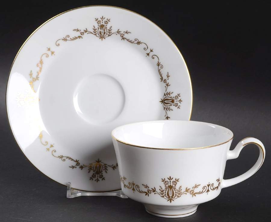 Carlton (5774) Flat Cup & Saucer Set by Mikasa-1