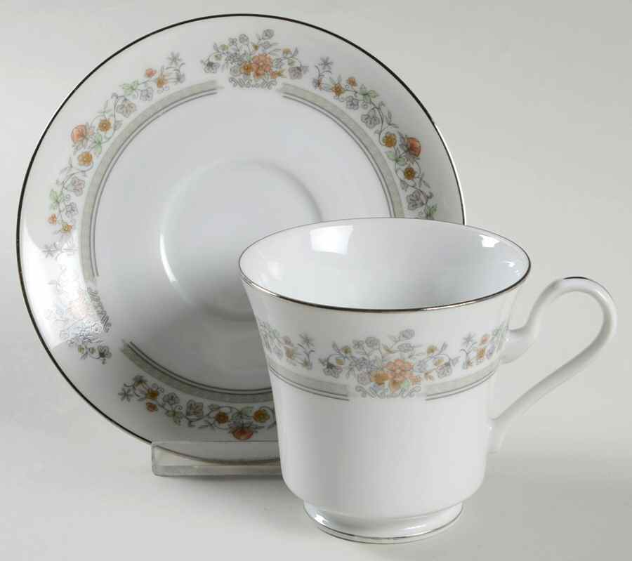 Carlyle Footed Cup & Saucer Set by Mikasa-1