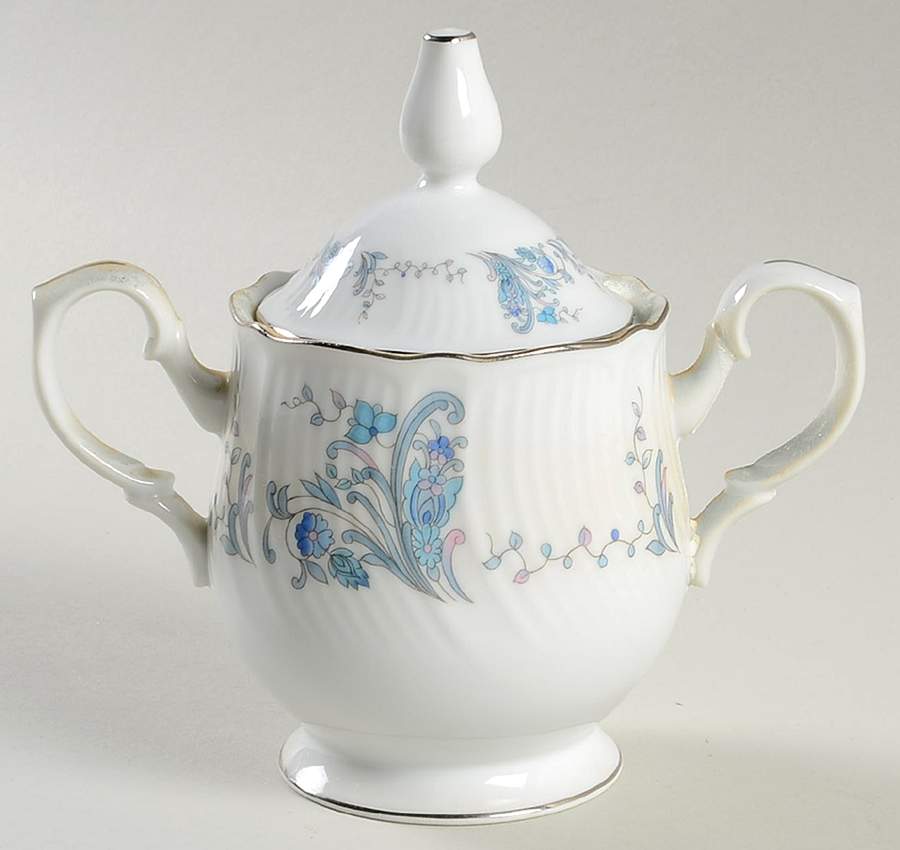 Castle Blue Sugar Bowl & Lid by Mikasa-1