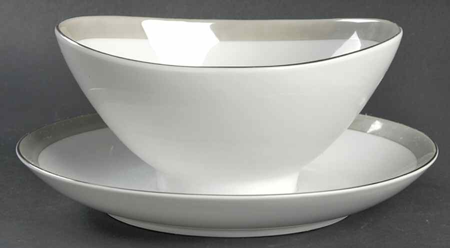 Cascade Gravy Boat with Attached Underplate by Mikasa-1