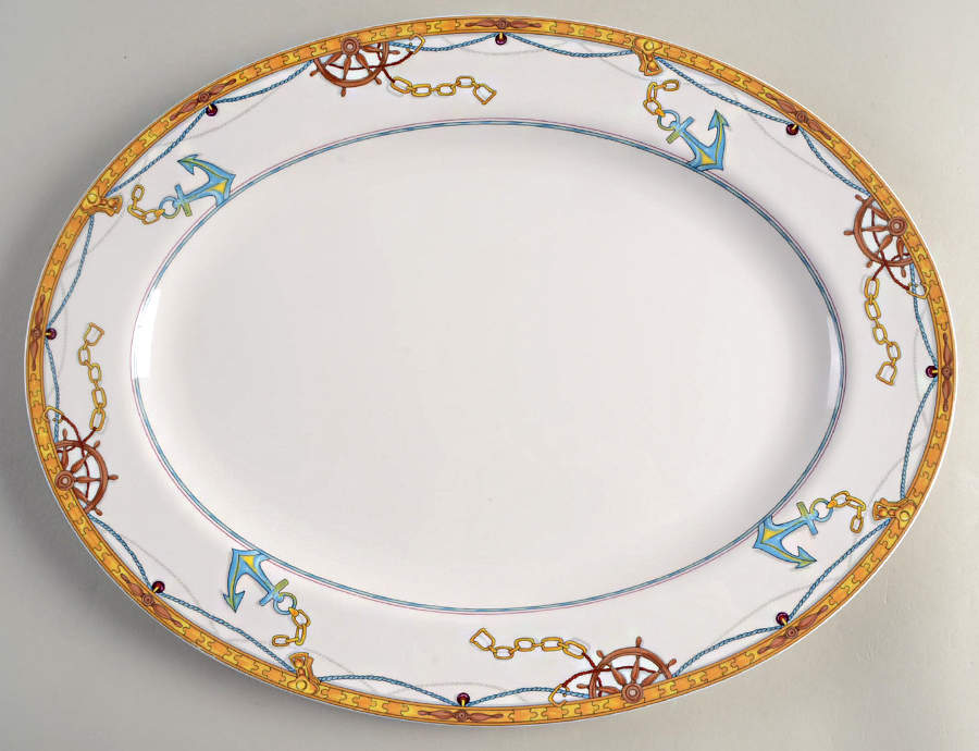 Captain's Table 14" Oval Serving Platter by Mikasa-1