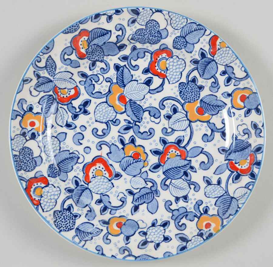 Cathay Blue Multicolor Bread & Butter Plate by Mikasa-1