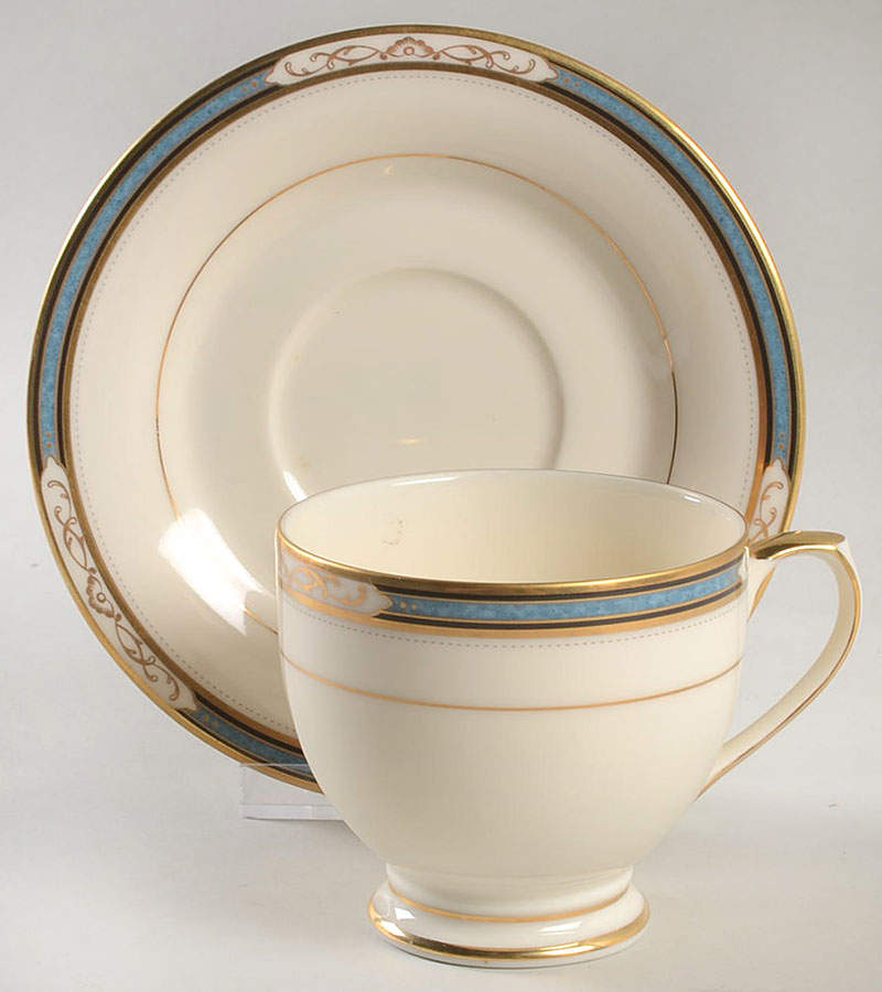 Cathedral Footed Cup & Saucer Set by Mikasa-1