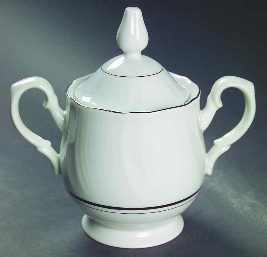 Caviar Sugar Bowl & Lid by Mikasa-1