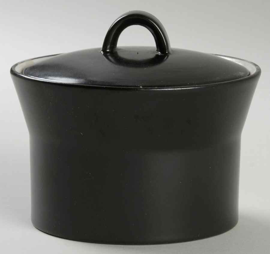 Caviar Black Sugar Bowl & Lid by Mikasa-1