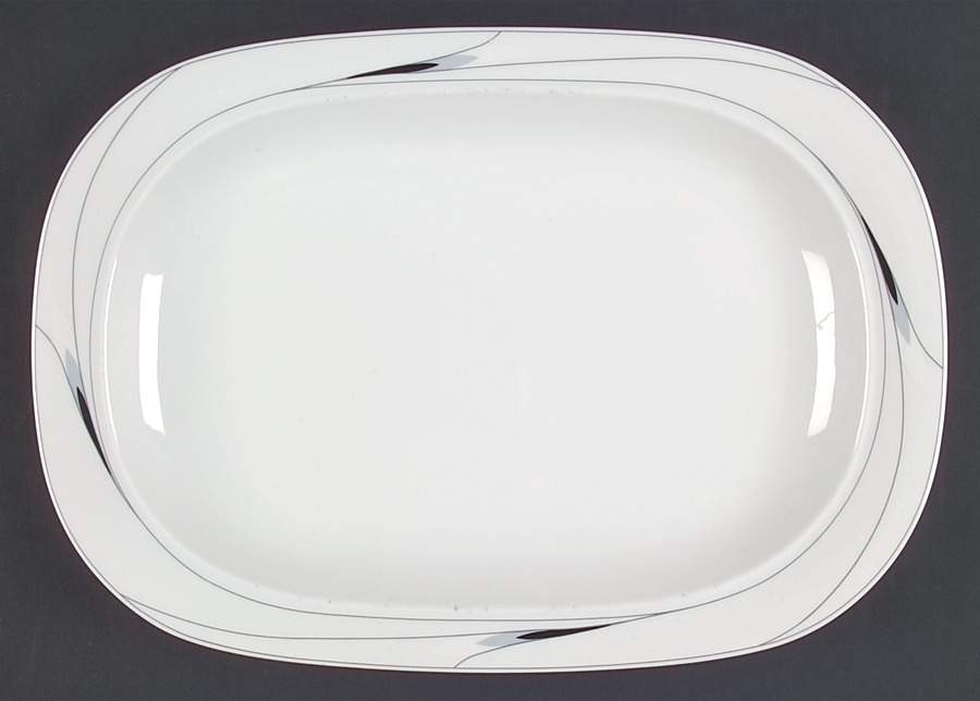 Caviar 14" Oval Serving Platter by Mikasa-1