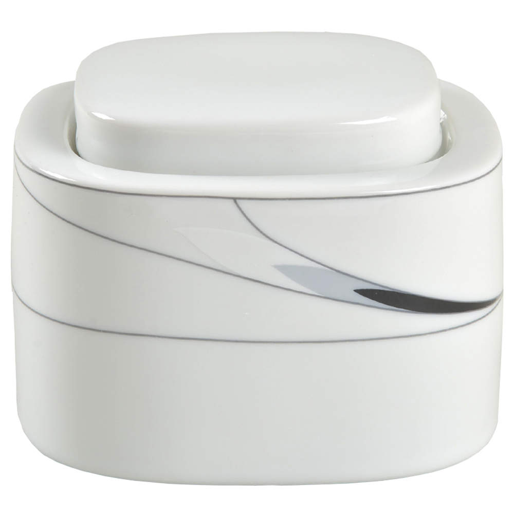 Caviar Sugar Bowl & Lid by Mikasa-1