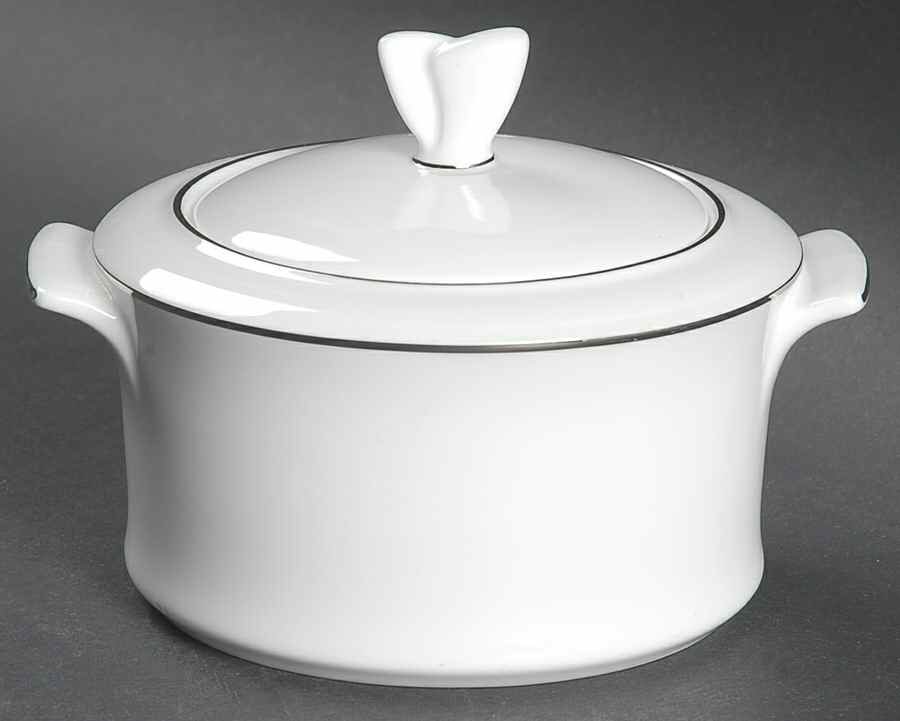 Century Platinum Sugar Bowl & Lid by Mikasa-1