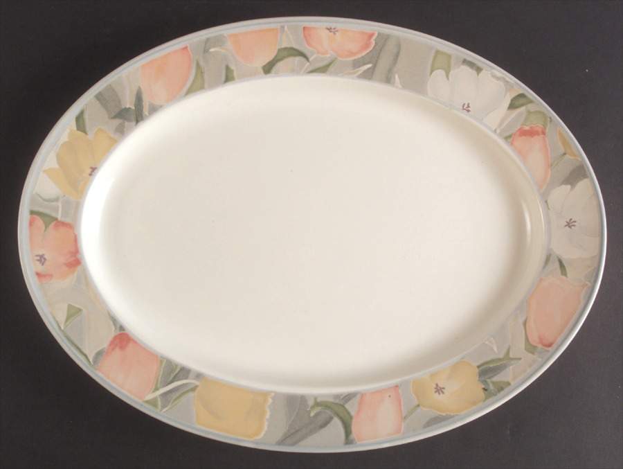 Cezanne 15" Oval Serving Platter by Mikasa-1