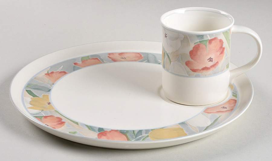 Cezanne Snack Plate & Cup Set by Mikasa-1