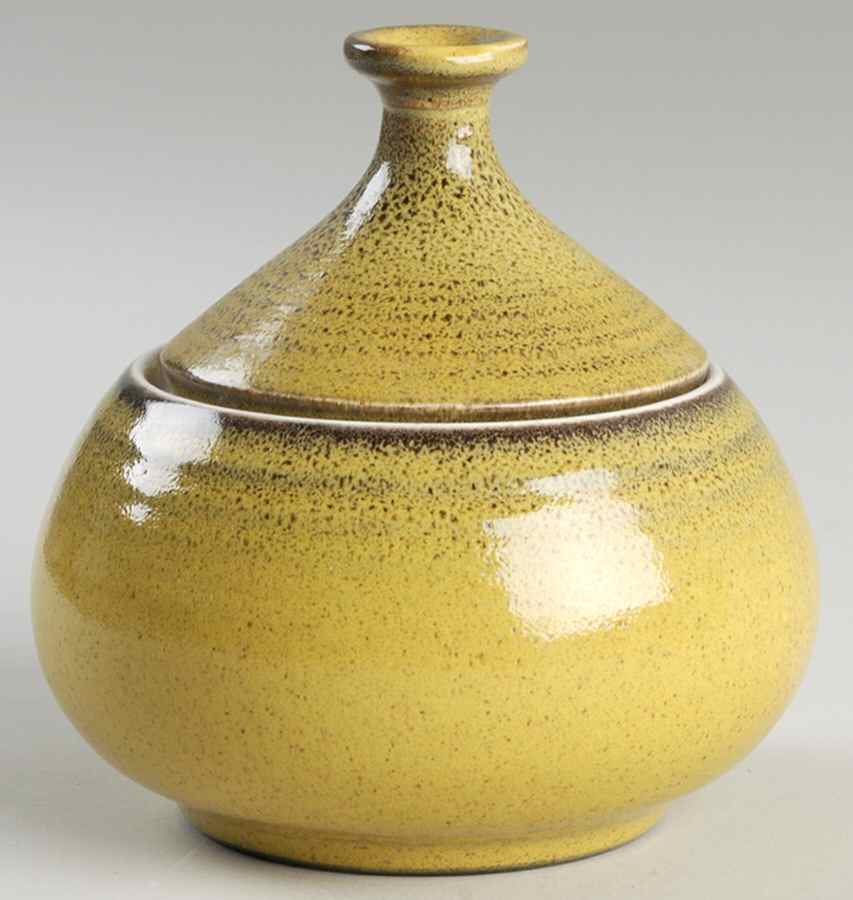 Champagne Mustard Sugar Bowl & Lid by Mikasa-1