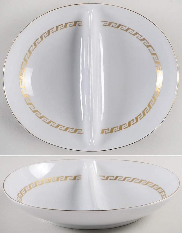 Chancellor 10" Oval Divided Vegetable Bowl by Mikasa-1