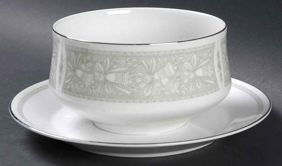 Chapel Gravy Boat with Attached Underplate by Mikasa-1